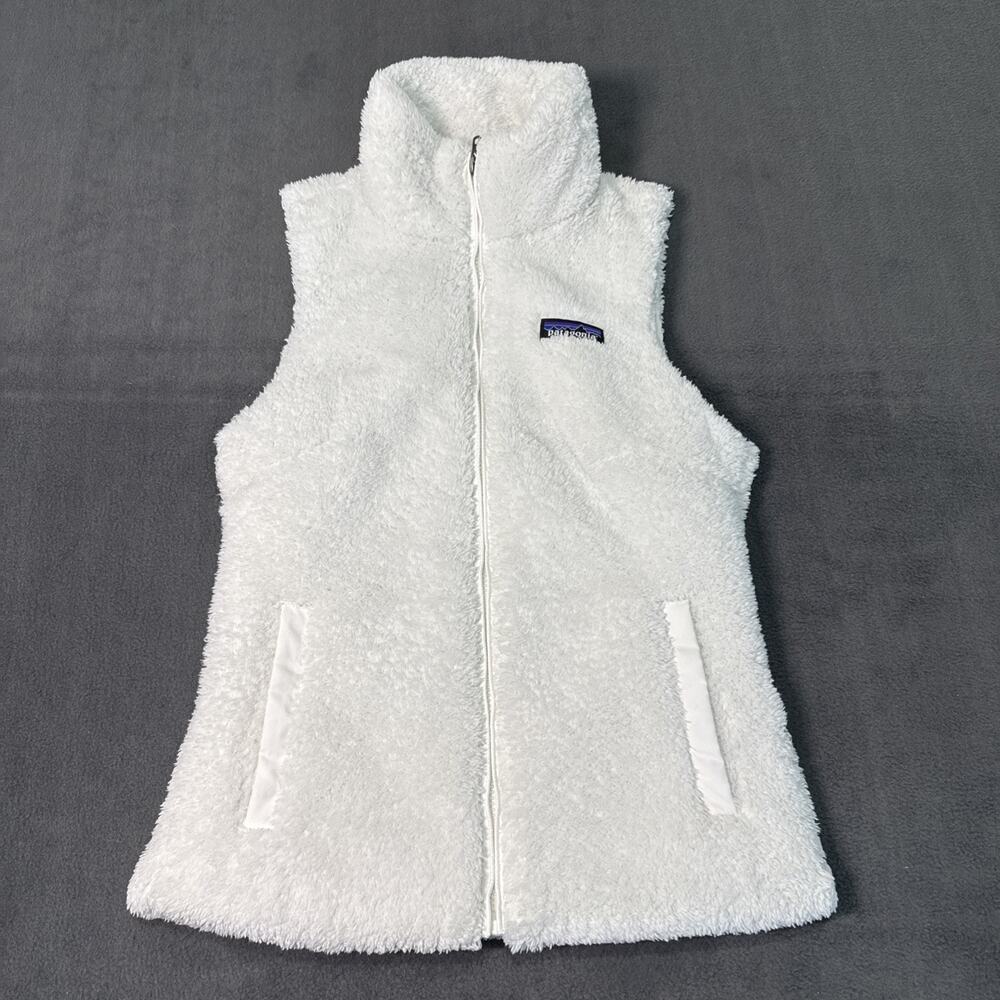 Patagonia Vest Womens XS White Ivory Los Gatos Fleece Full Zip High Pile Sherpa
